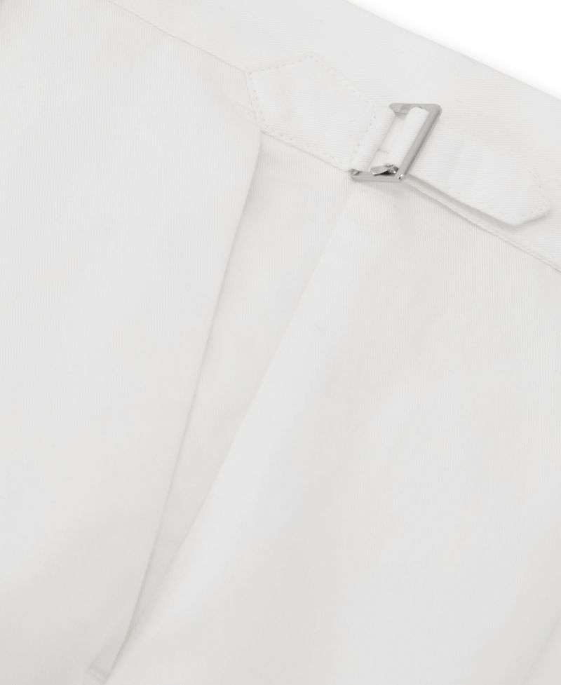 Men's Com Pleated Linen-Blend Tapered Trousers Pants