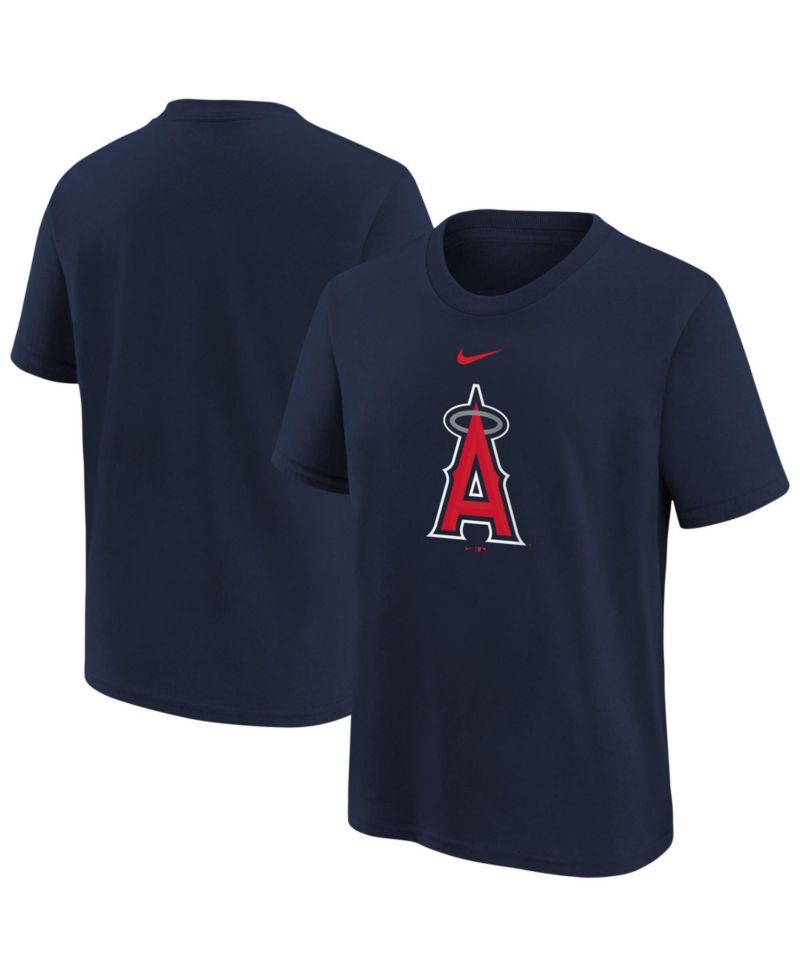 Big Boys and Girls Navy Los Angeles Angels Large Logo T-Shirt