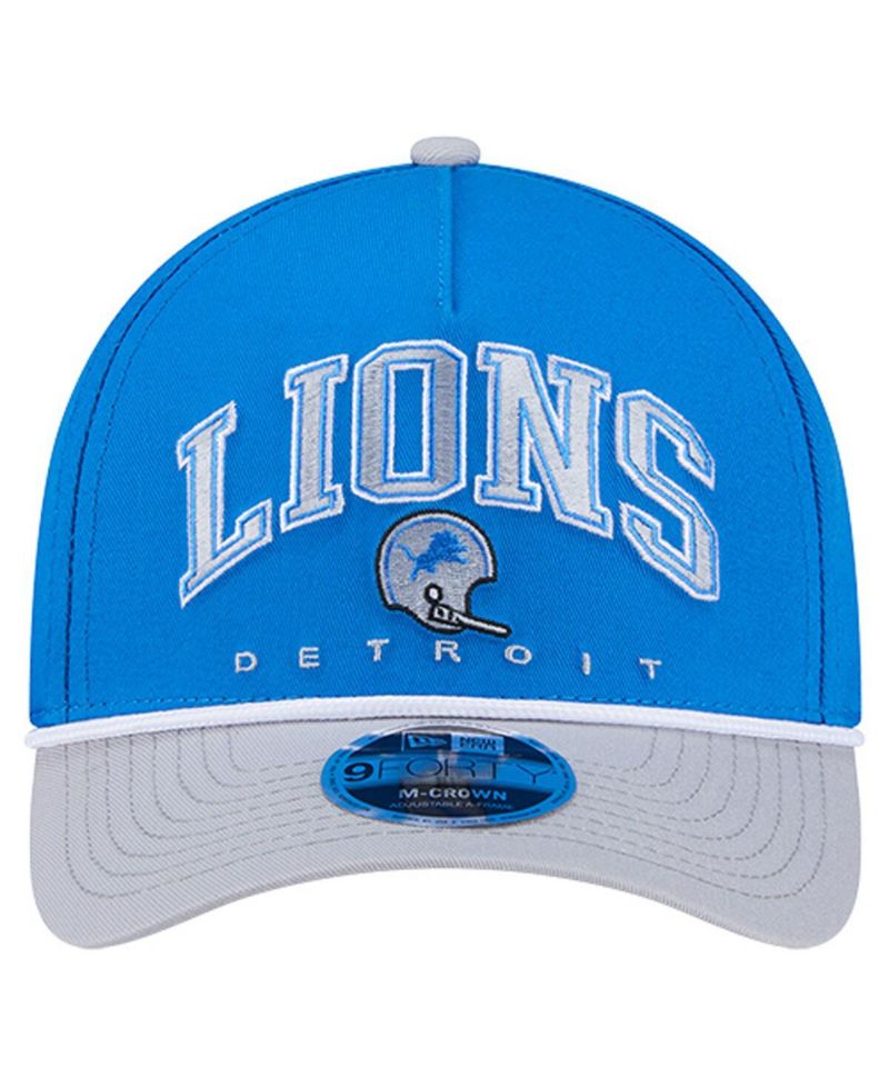 Men's Blue Detroit Lions Throwback Arch 9FORTY A-Frame Adjustable Hat