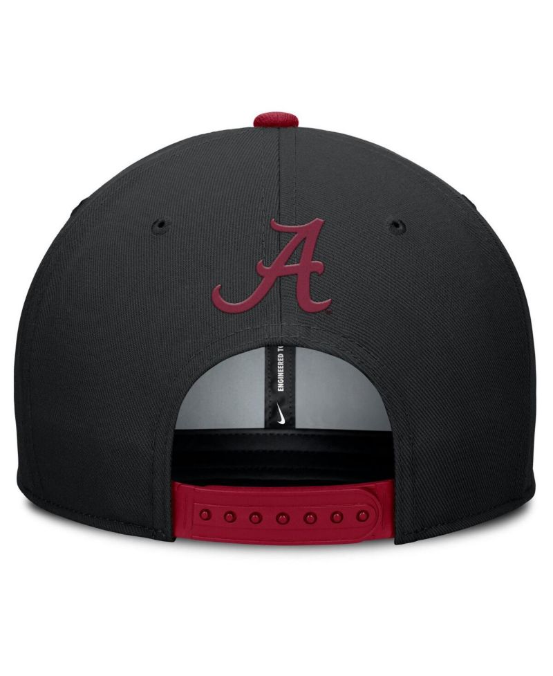 Men's Black/Crimson Alabama Crimson Tide 2025 Sideline Campus Pro Local Snapback Hat