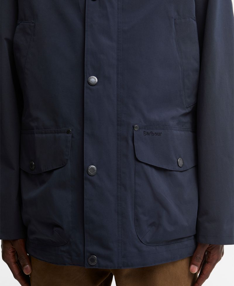 Men's Modern Bedale Waterproof Lightweight Stowaway-Hood Jacket