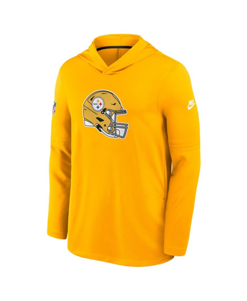 Men's Gold Pittsburgh Steelers Sideline Dri-FIT Long Sleeve Hoodie