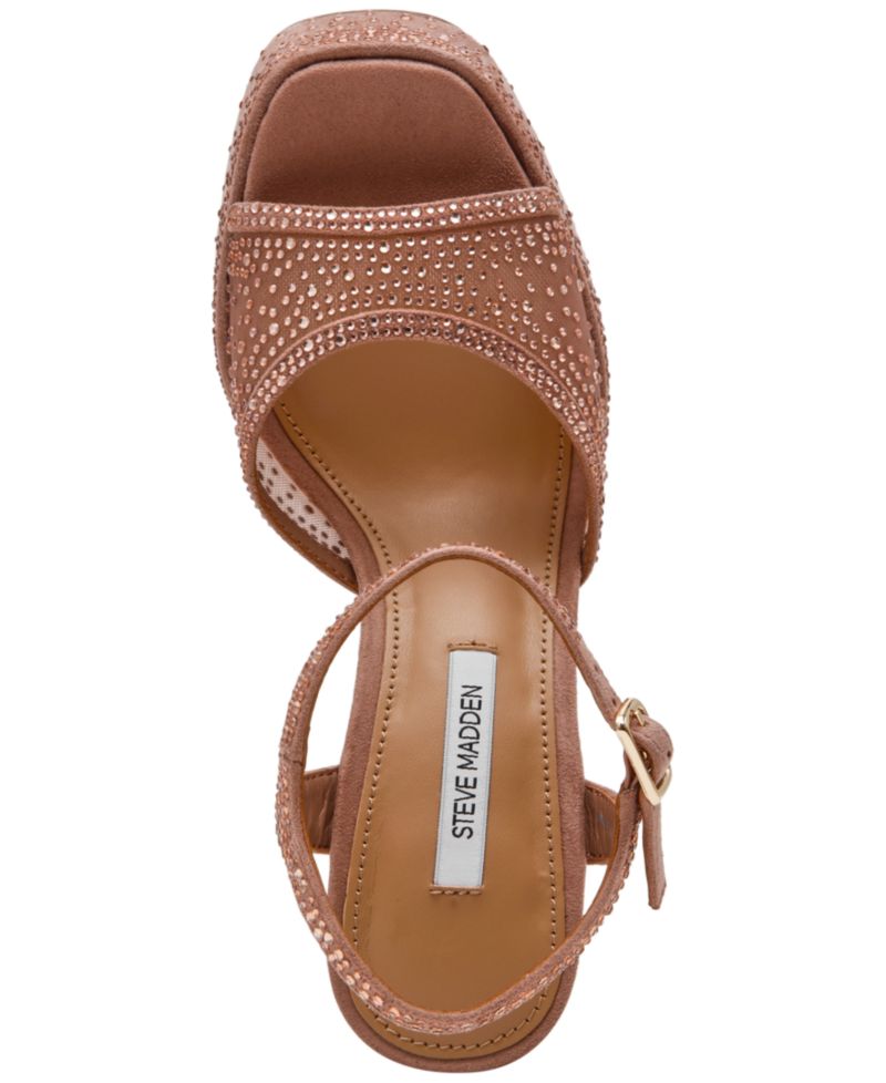Women's Liandra-Rhinestone Two-Piece Platform Dress Sandals
