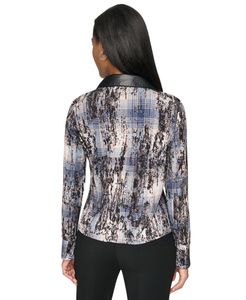 Women's Collared Button-Up Long-Sleeve Sweater