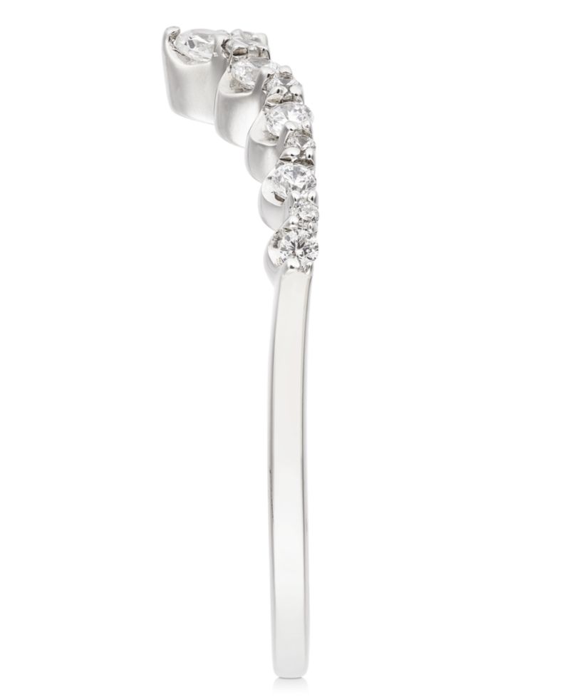 Diamond Contour Band (1/4 ct. t.w.) in 14k White Gold