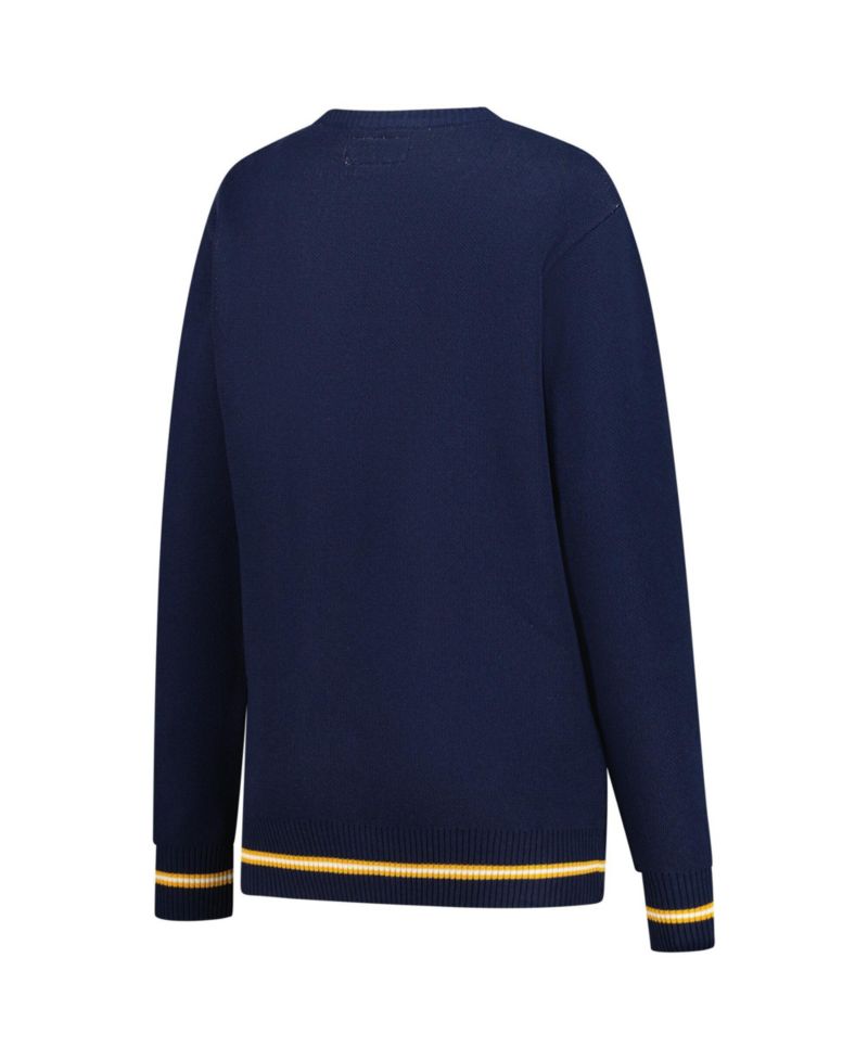 Men's and Women's Navy Michigan Wolverines Renew Knit Vintage Retro Sweater