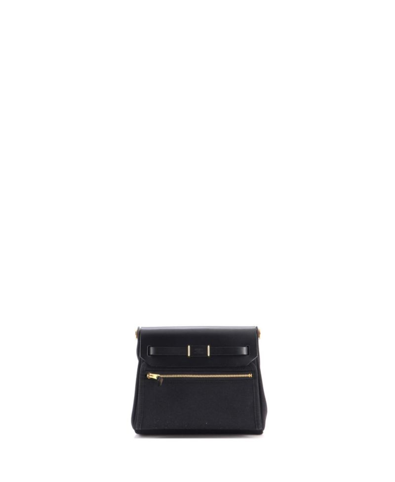 Pre-Owned Hermes 20 Herbag Zip Toile and Leather