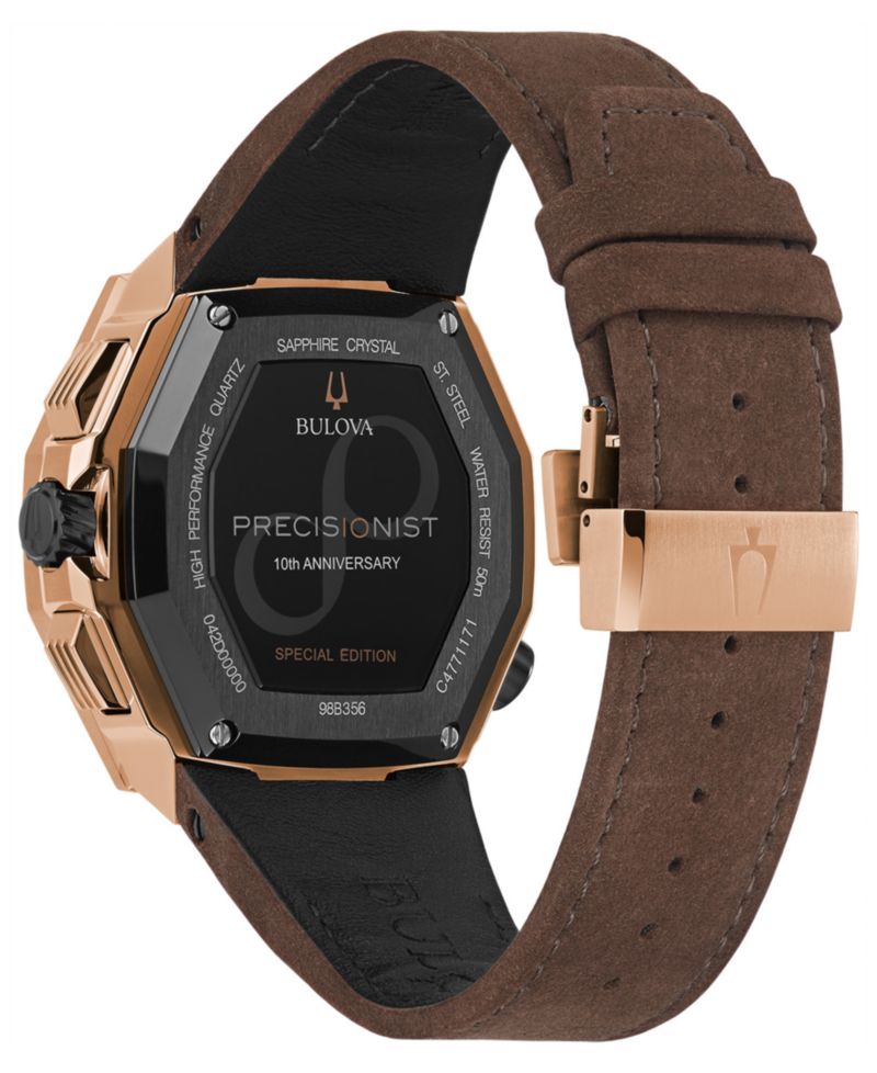 Men's Precisionist Brown Leather Strap Watch 44.7x46.8mm - A Special Edition