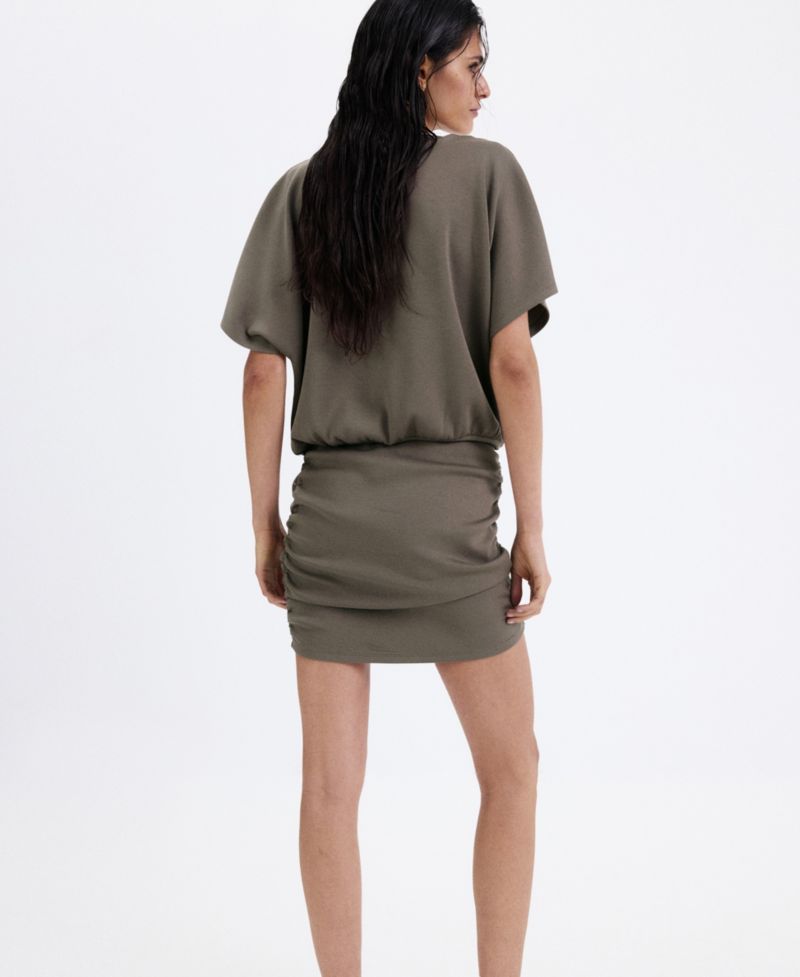 Women's Drape-Detail Mini Body-Con Dress