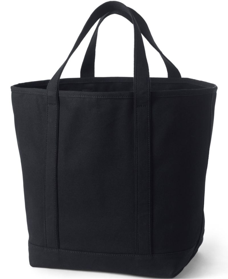 Large Solid Color 5 Pocket Open Top Canvas Tote Bag