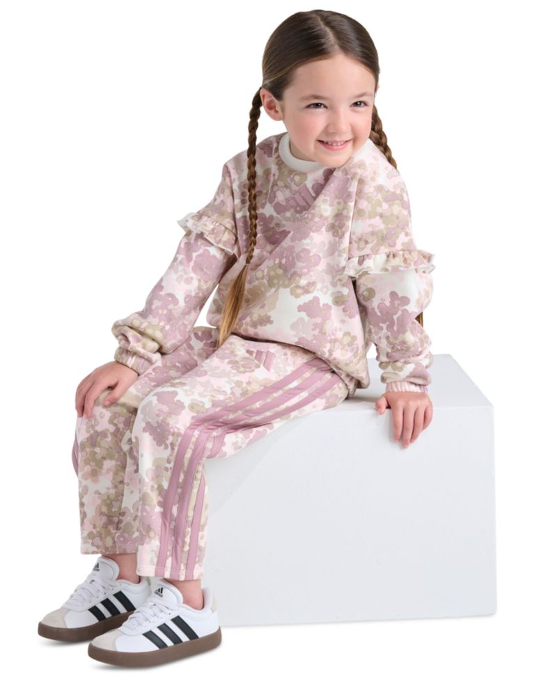 Girls' 2T-6X Long-Sleeve Sweatshirt and Pants, 2-Piece Set