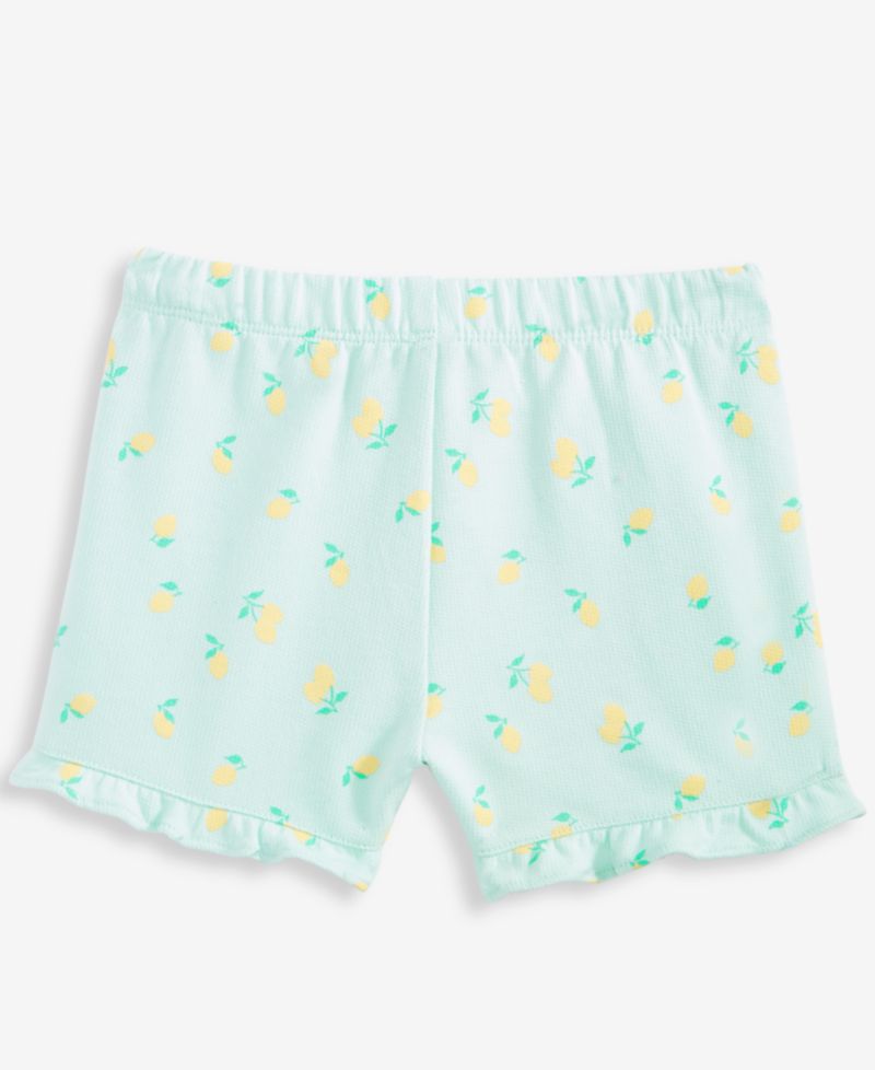 Baby Girls' 3M-24M Mix and Match French Terry Lemon Toss Shorts