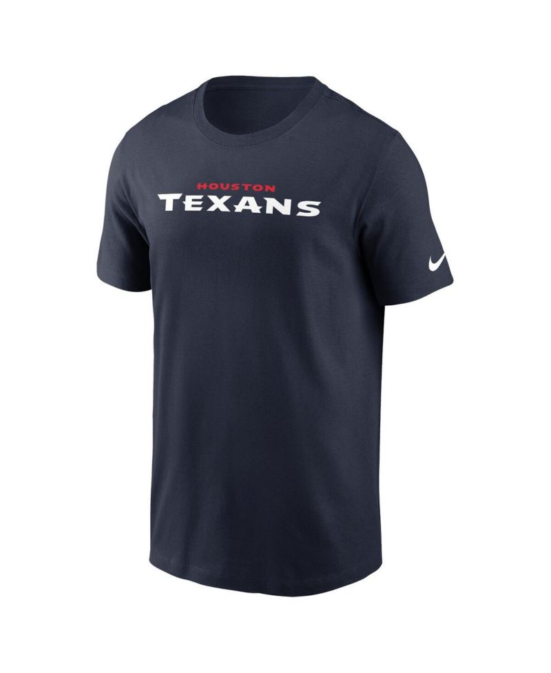Men's Navy Houston Texans Wordmark Essential T-Shirt