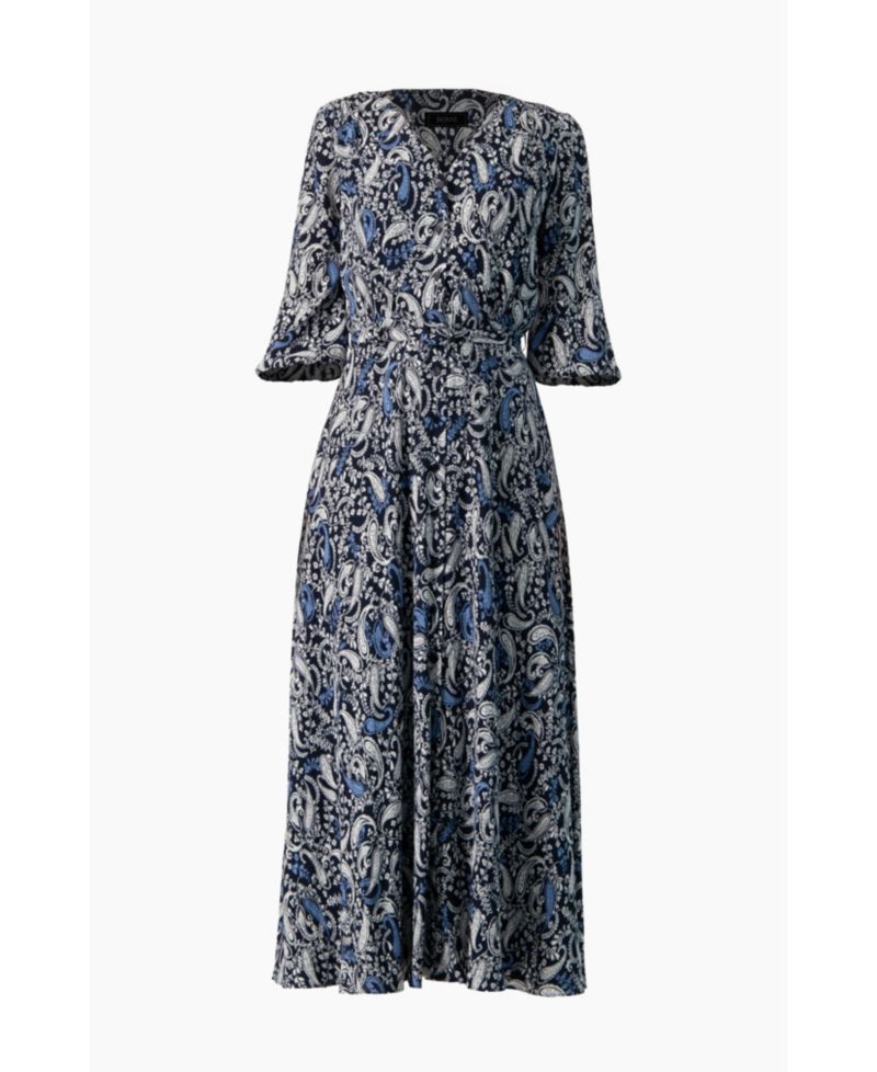 Women's Paisley V-Neck Maxi Dress