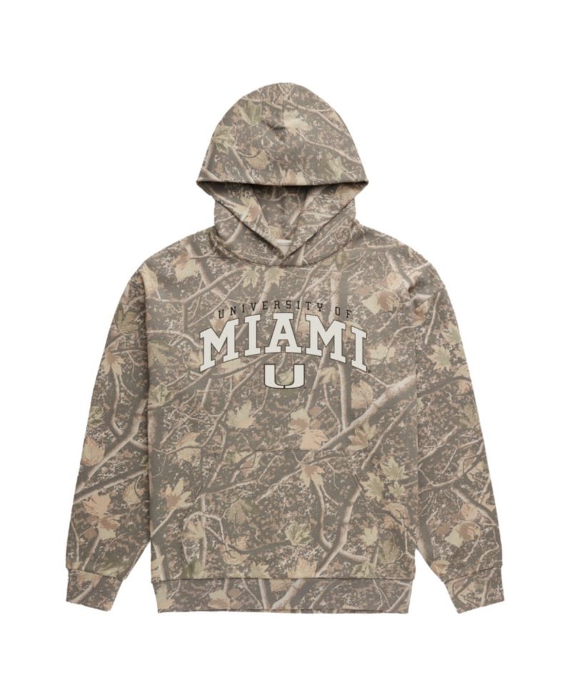 Men's Camo Miami Hurricanes Back Bay Fleece Hoodie