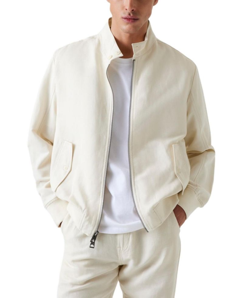 Men's Nolan Linen Harrington Jacket