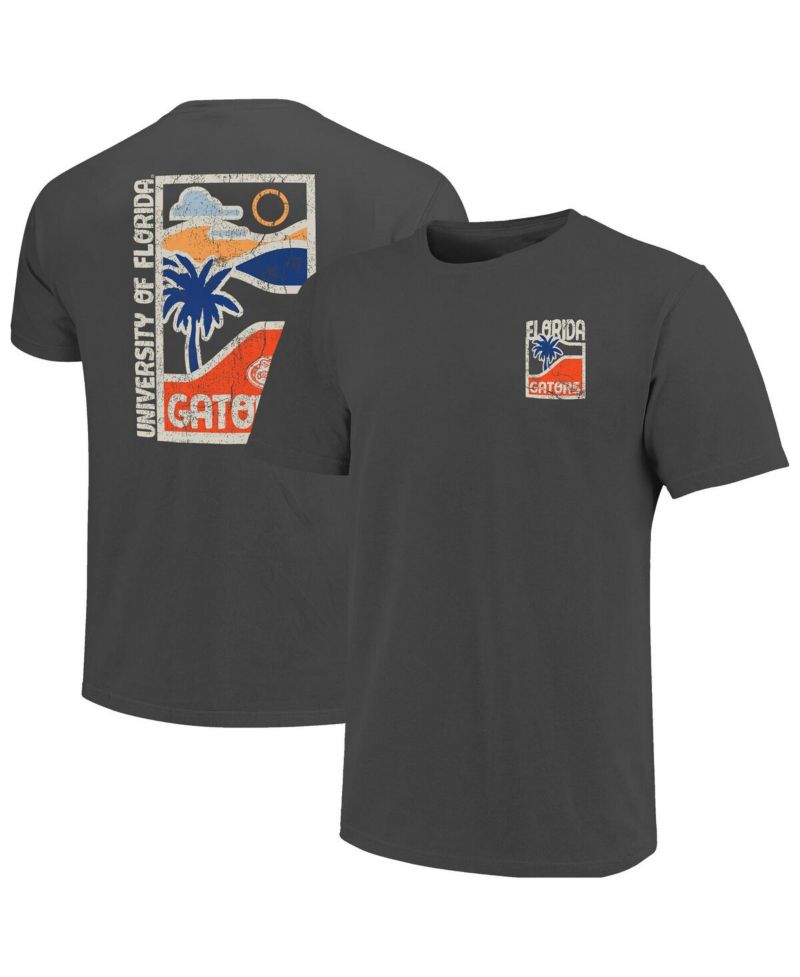 Men's Graphite Florida Gators Comfort Colors Minimal Vista Distressed Graphics T-Shirt