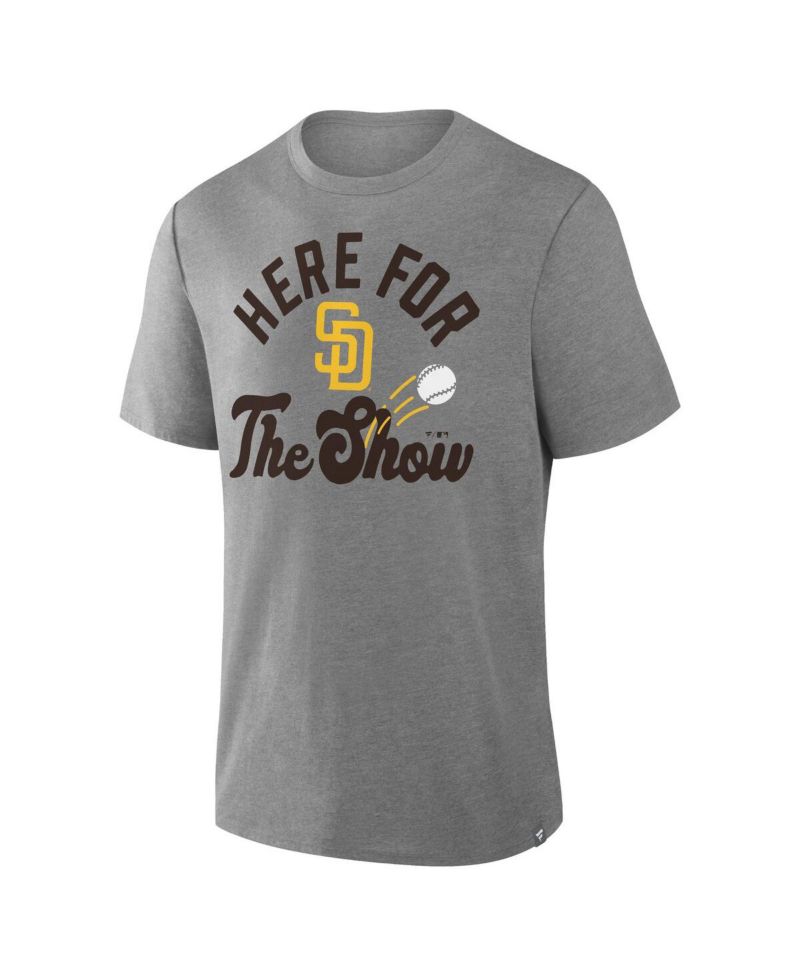 Men's Heather Gray San Diego Padres Nostalgia Tri-Blend T-Shirt