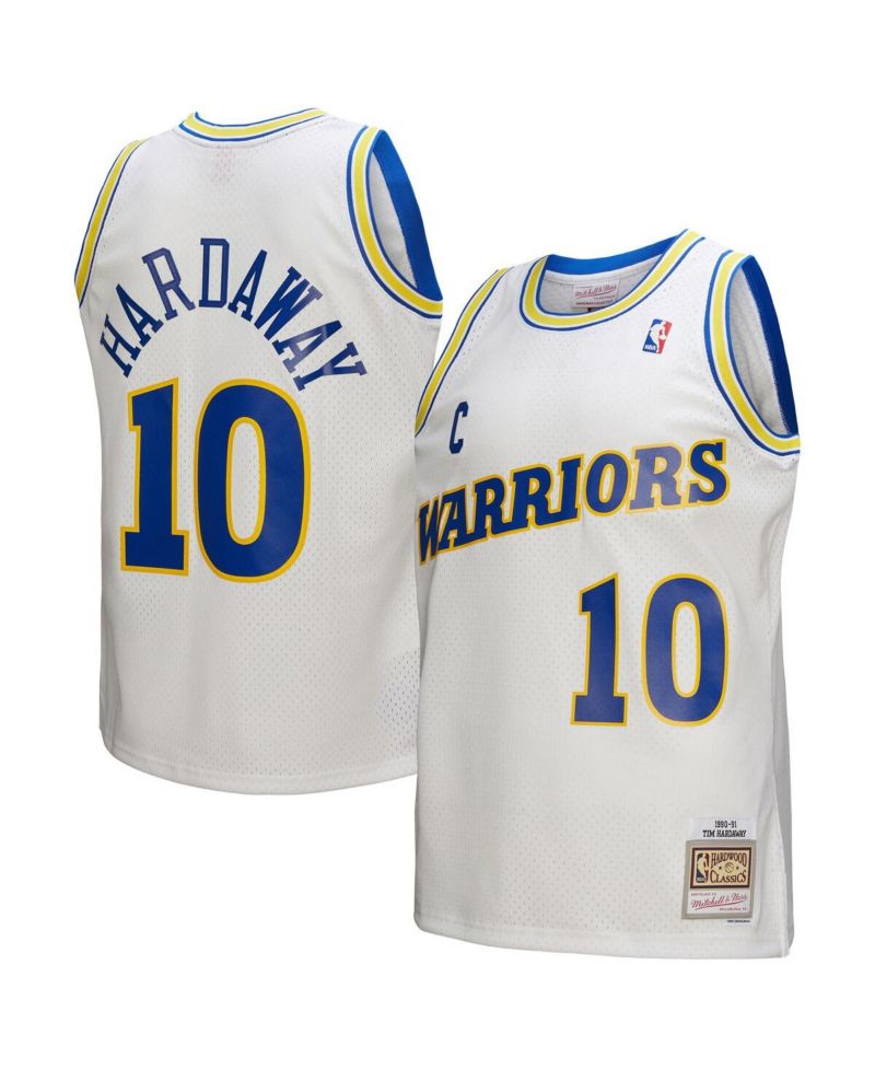 Men's Tim Hardaway White Golden State Warriors Hardwood Classics 1990/91 Swingman Jersey