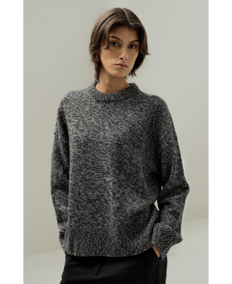 Women's Oversized Crewneck Wool-Cashmere Sweater
