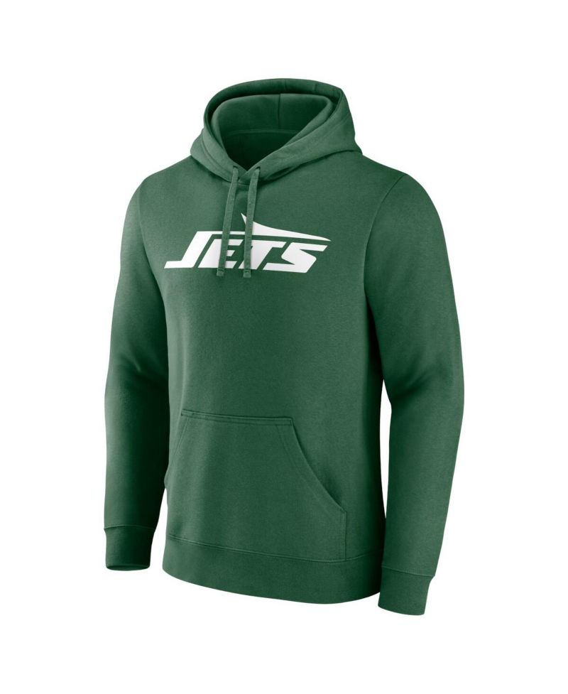 Men's Green New York Jets Primary Logo Pullover Hoodie