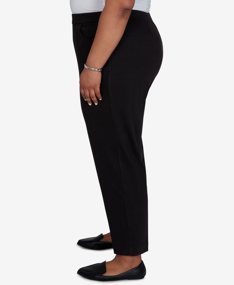 Plus Size Travel Advisory Pull-on Straight Pants