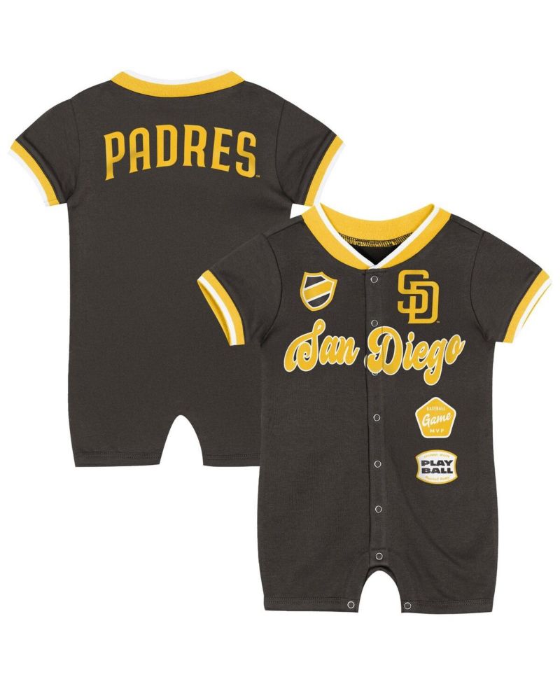 Baby Boys and Girls Brown San Diego Padres Pinch Coverall