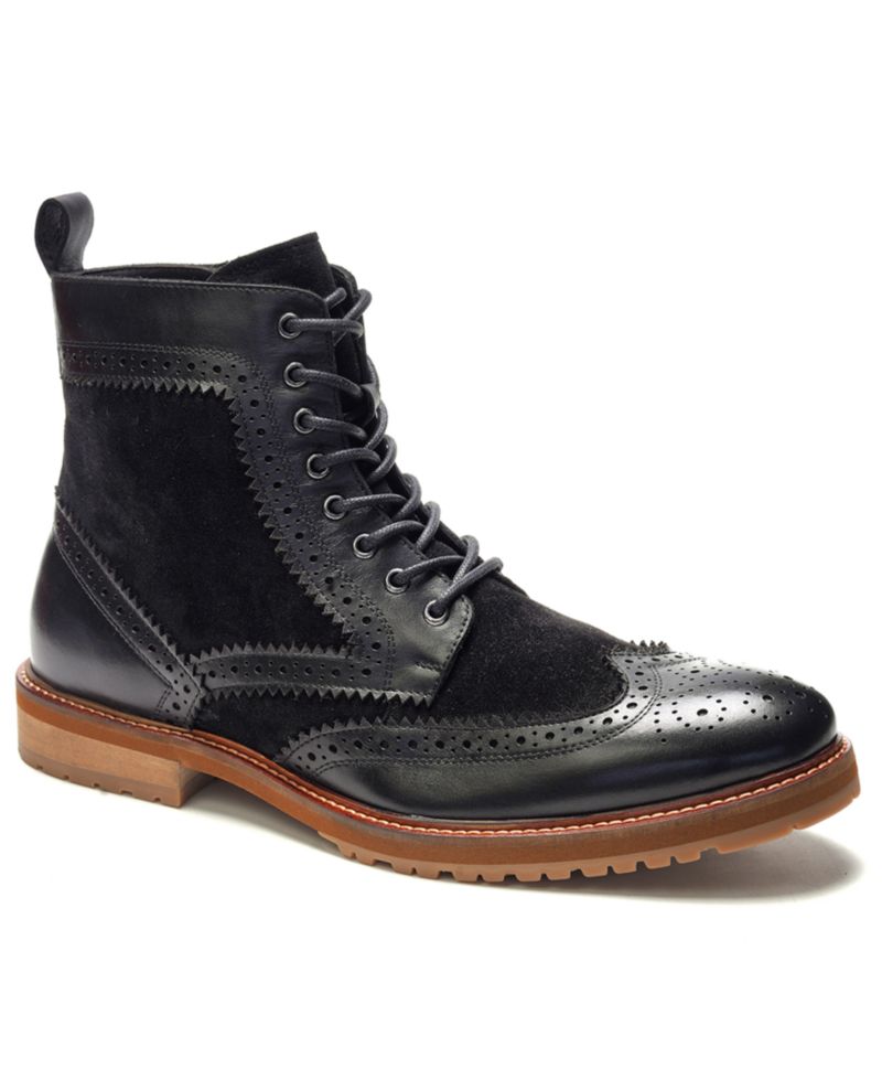 Men's Langston Wingtip Lace-Up Boots