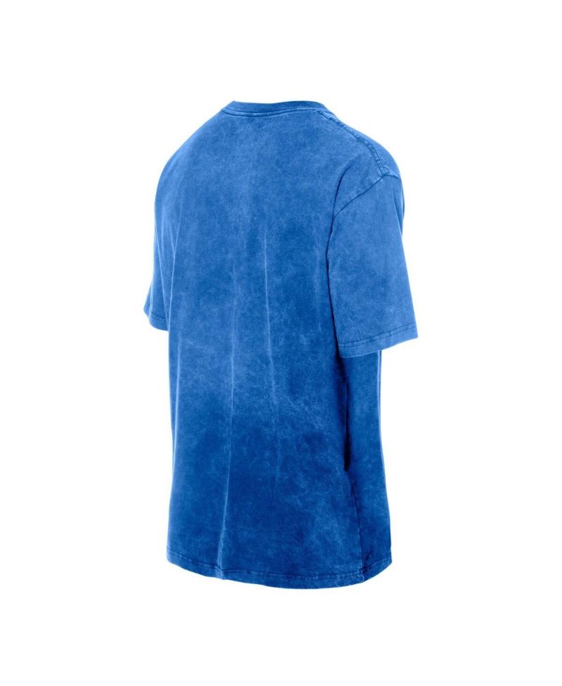 Men's Blue Oklahoma City Thunder Oversized Throwback Collection Mineral Wash T-Shirt