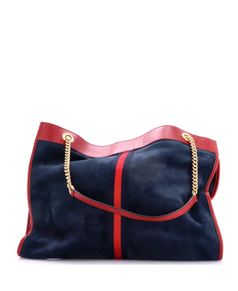 Large Rajah Chain Tote Suede