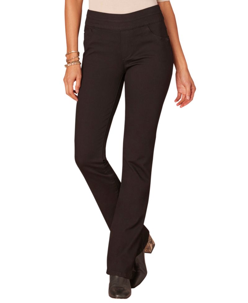 Petite "Ab"solution Pull-On High-Rise Bootcut Jeans