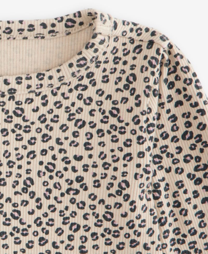 Baby Girls' 3M-24M Mix & Match Long-Sleeve Leopard-Print Peplum Top