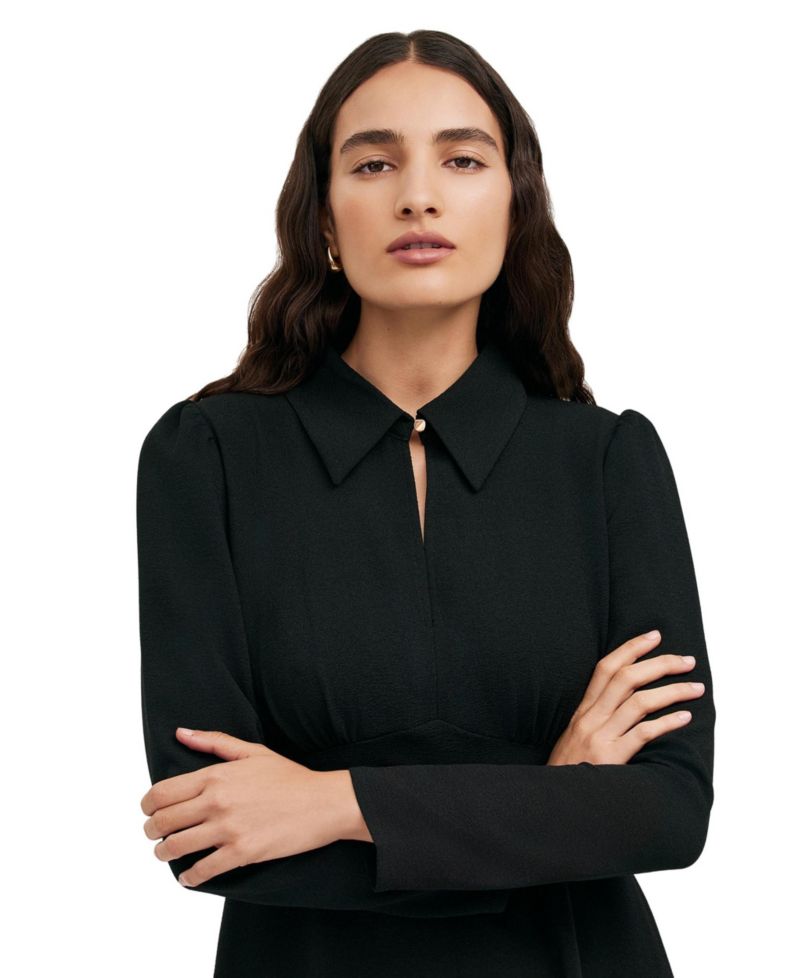 Women's Sabine Long-Sleeve Collared A-Line Dress