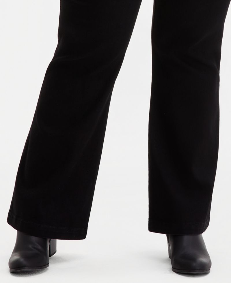 Plus Size Shaping Pull-On Bootcut Jeans
