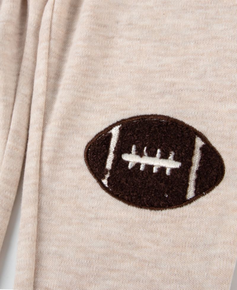 Baby Boys' Turkey Bowl Long-Sleeve Cotton-Blend Bodysuit, Pants, Hat and Socks, 4-Piece Set