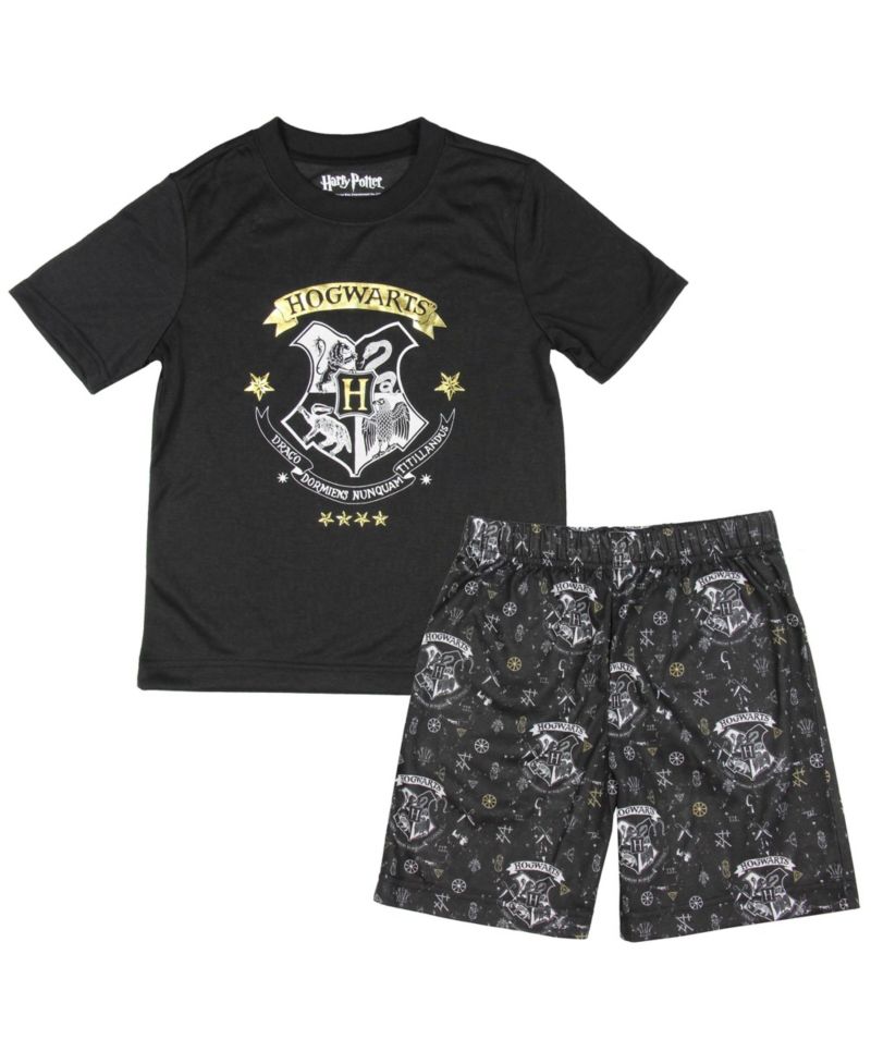 Boys' Hogwarts Crest Wizard 2-Piece Kids' Pajama Short Set
