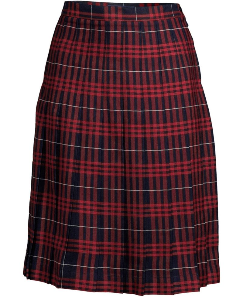 Women's Plaid Pleated Skirt Below the Knee