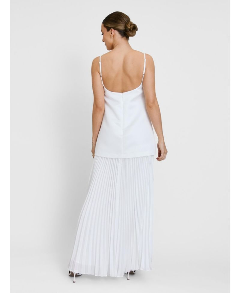Women's Embellished Pearl Strappy Maxi Dress