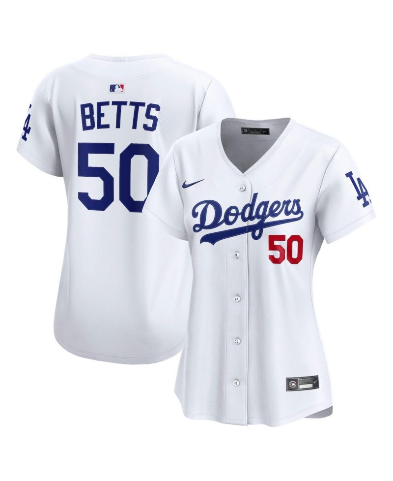 Women's Mookie Betts White Los Angeles Dodgers Home Limited Player Jersey