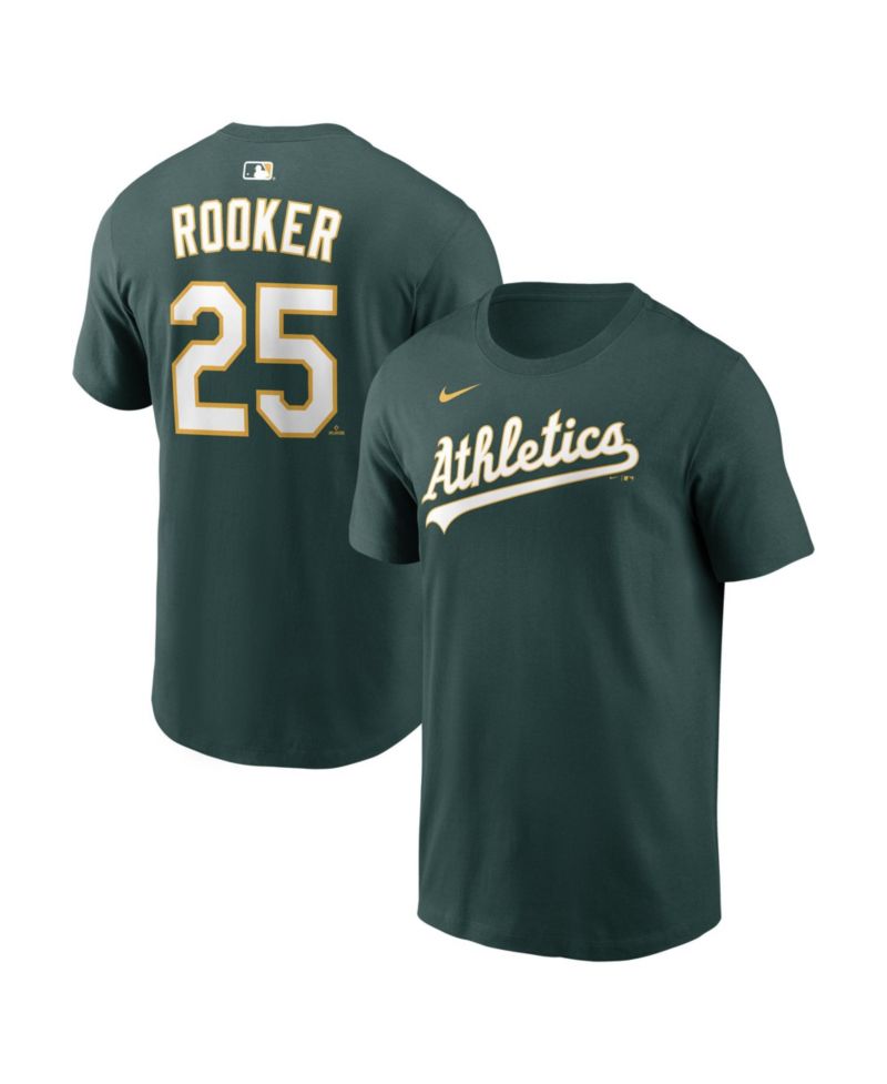 Men's Brent Rooker Green Athletics Name Number T-Shirt