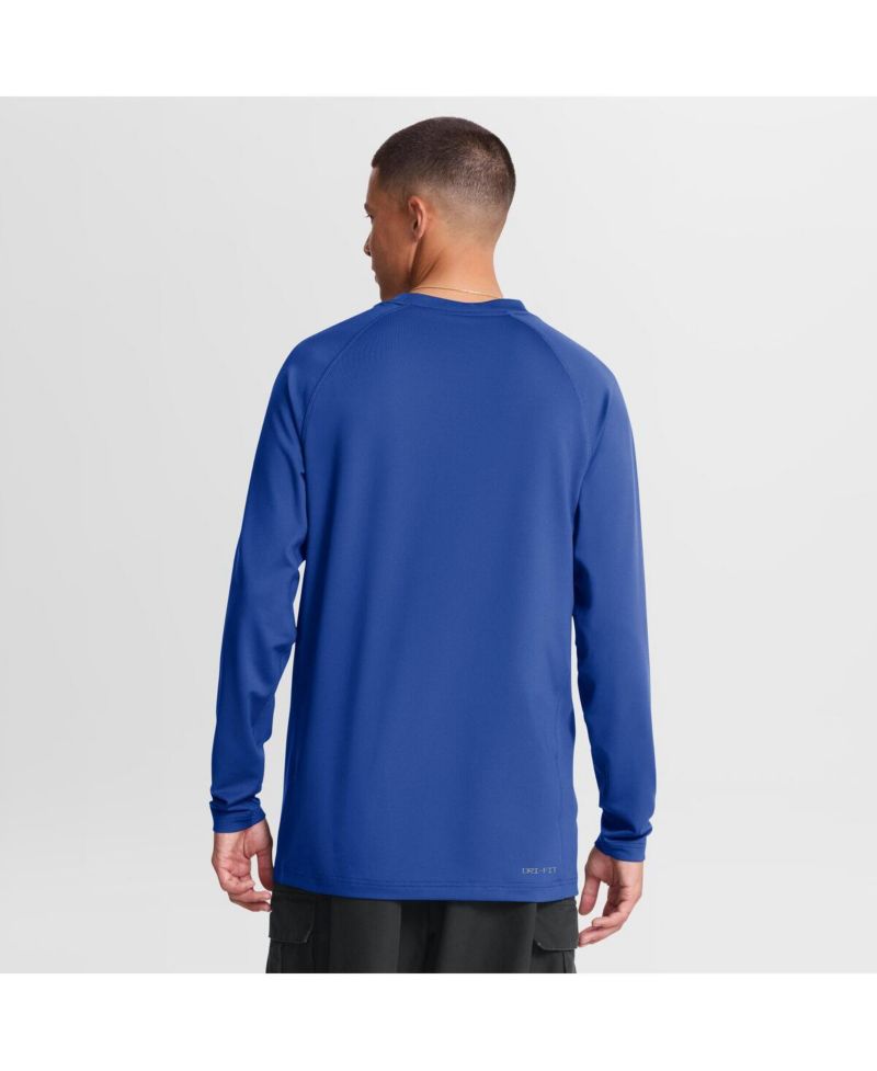 Men's Royal Kentucky Wildcats Dugout Game Time Raglan Dri-FIT Long Sleeve T-Shirt