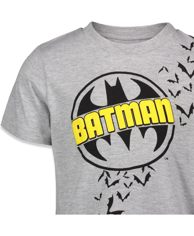 Toddler Boys Justice League Batman Joker Riddler 3 Pack Graphic Short Sleeve T-Shirt Toddler|Child