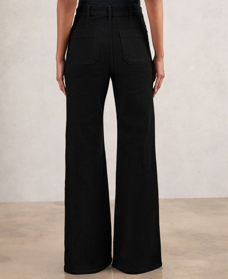Women's Sakura Patch-Pocket Flare-Leg Jeans