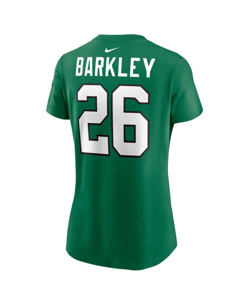 Women's Saquon Barkley Kelly Green Philadelphia Eagles Player Name & Number T-Shirt
