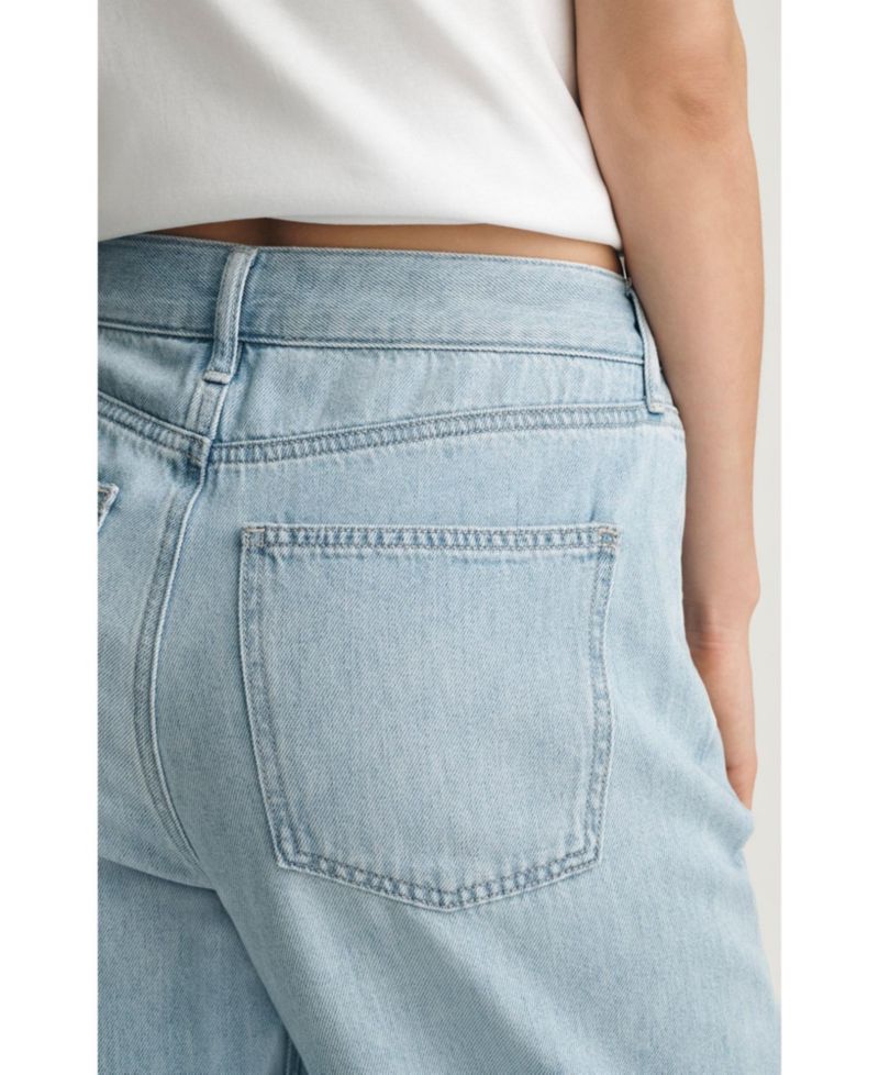 Women's Nella Adjustable Drawstring Wide Leg In Bleached Well Blue