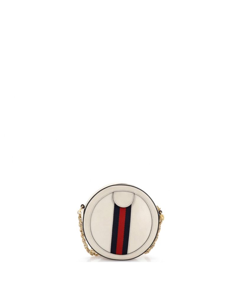 Mini Ophidia Round Shoulder Bag Leather