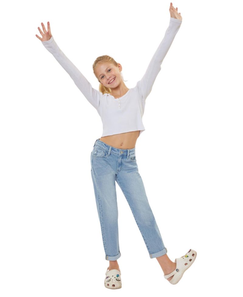 Big Girls' Halo Mini Mom Jeans