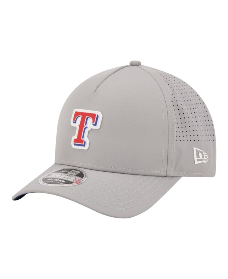 Men's Gray Texas Rangers Micro Logo 9FORTY M-Crown A-Frame Adjustable Hat