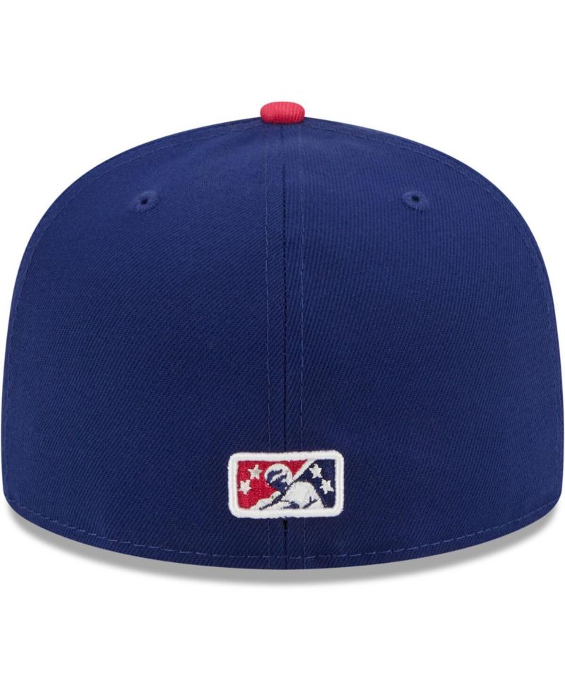 Men's Navy, Coral Pointy Boots de Amarillo Copa De La Diversion 59FIFTY Fitted Hat