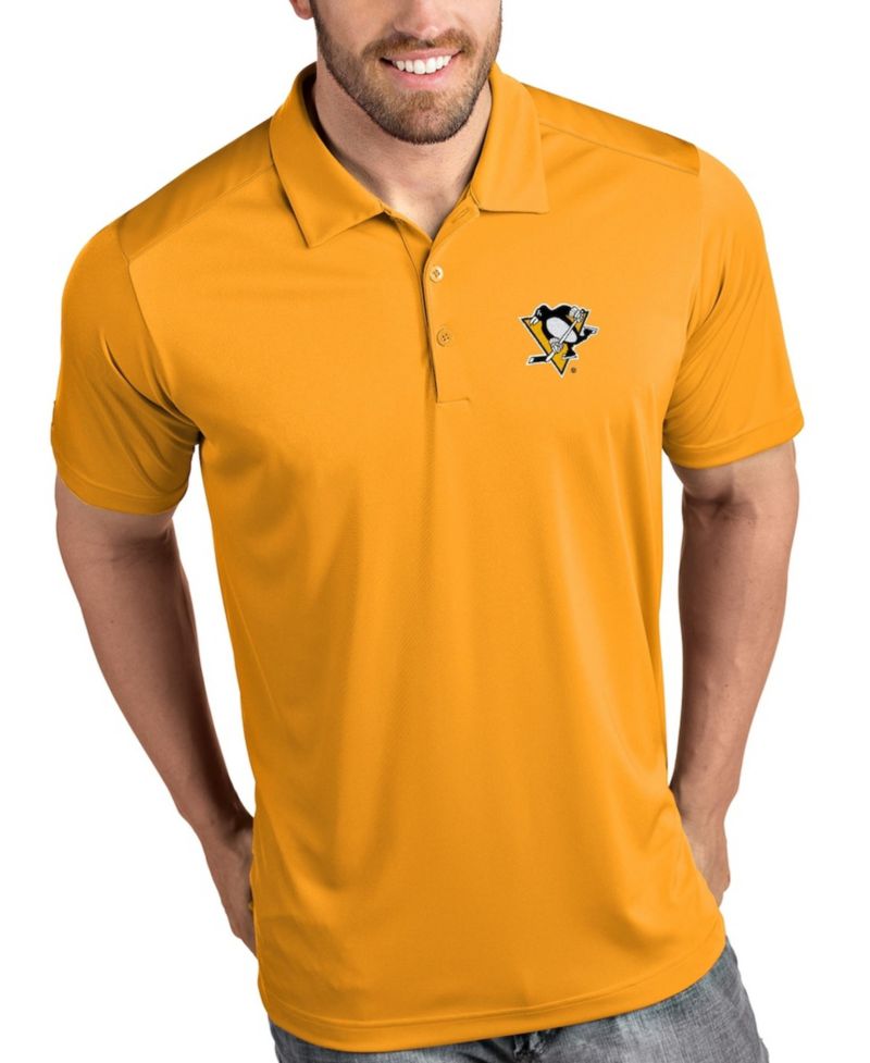 Men's Gold Pittsburgh Penguins Tribute Polo Shirt